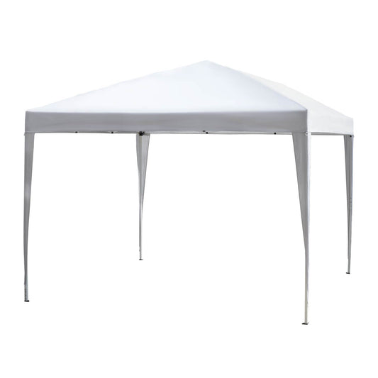 Carpa Plegable Outsunny Acero, Tela Oxford Blanco 295x295x255 Cm_0
