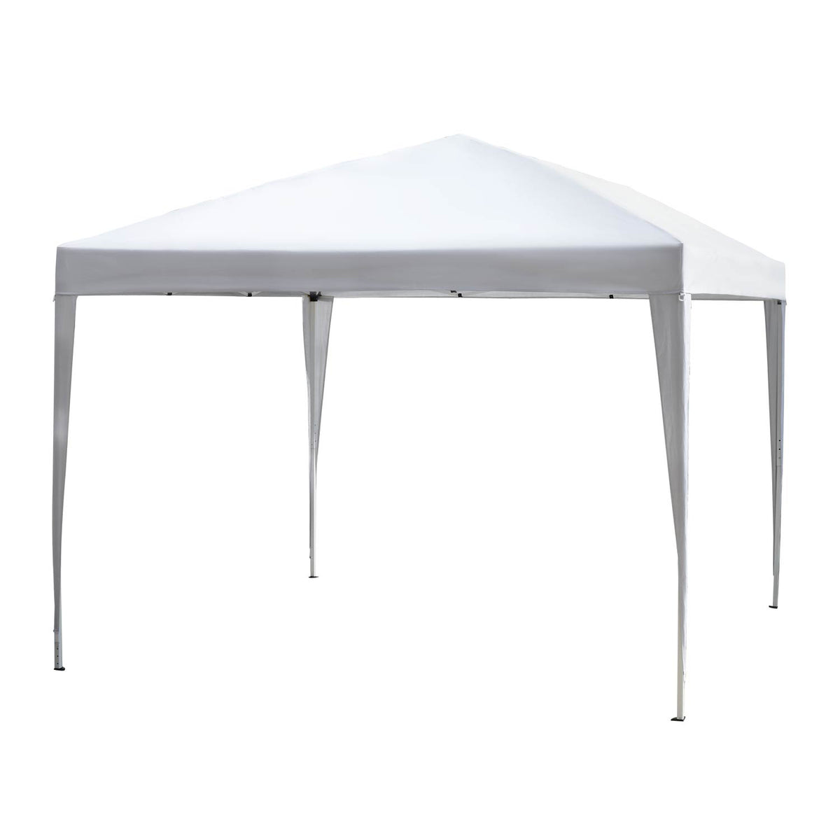 Outsunny Carpa Plegable 3x3 M Con Bolsa Altura Ajustable Blanco Plata_0