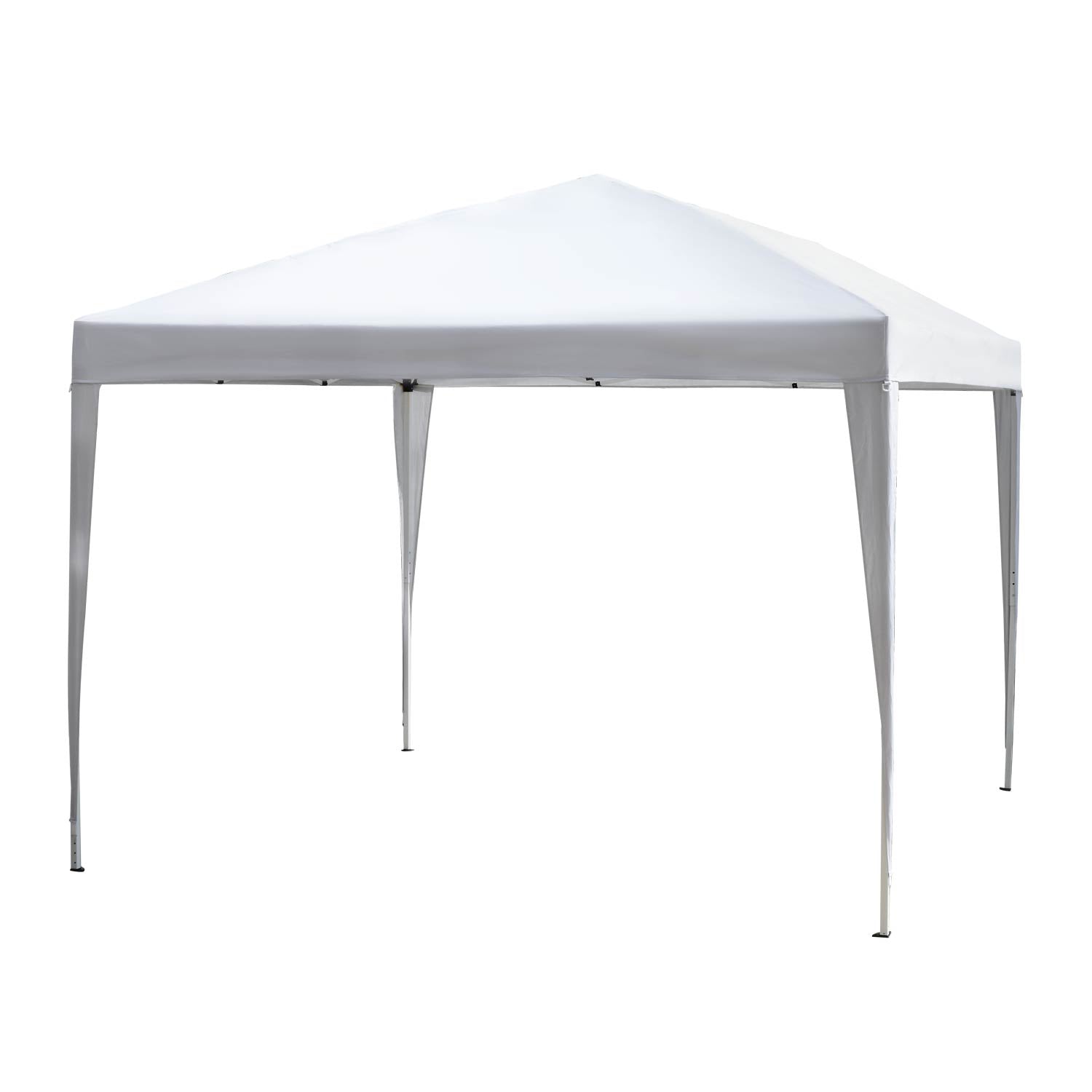 Outsunny Carpa Plegable 3x3 M Con Bolsa Altura Ajustable Blanco Plata_0