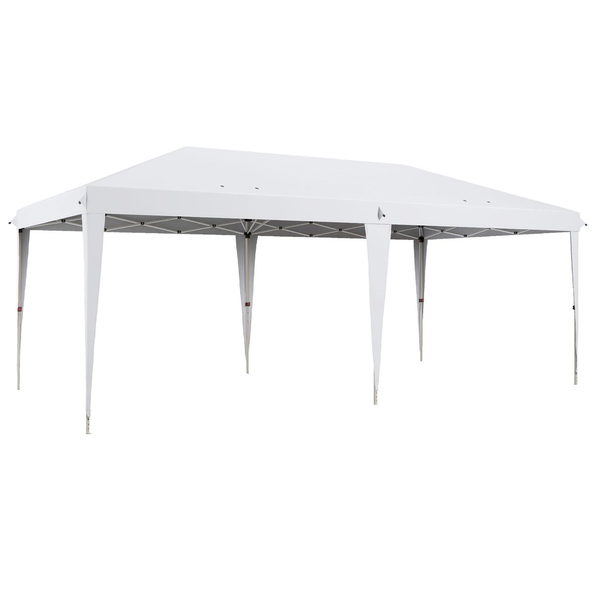 Outsunny Carpa Plegable 6x3 M Con Altura Ajustable Anti-uv Blanco_0
