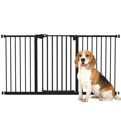 Pawhut Barrera De Seguridad Extensible Para Puertas 74-147,5x76,2 Cm Negro_0