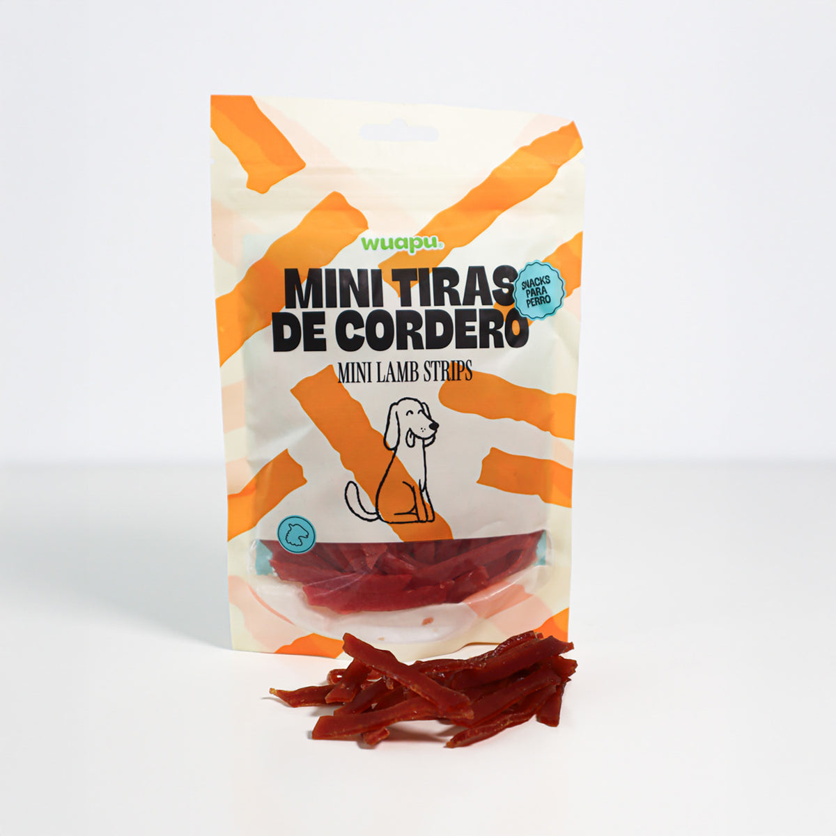 Snack Natural Para Perro Mini Tiras De Cordero 12 Paq X (100gr) Wuapu_4