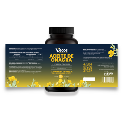 Aceite De Onagra 1000 Mg Vecos | Equilibrio Hormonal Femenino | Rico En Gla_4