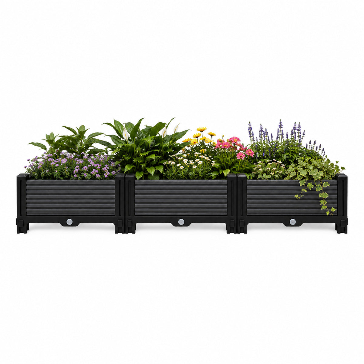 Jardinera Elevada 120x40x22cm Nyana Garden | Modular | Drenaje | Fácil Montaje_0