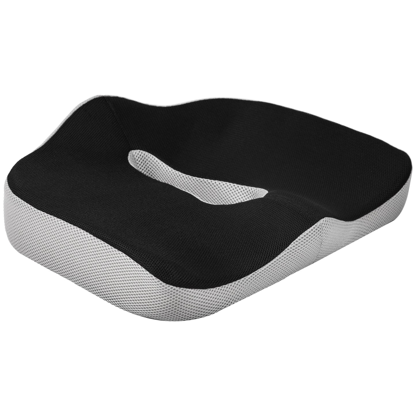 Homcom Cojín De Asiento De Espuma Viscoelástica Con Base Antideslizante Negro_0