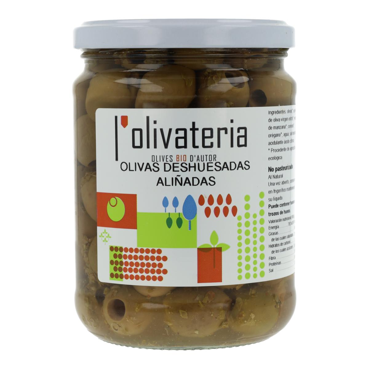 Aceitunas Deshuesadas Aliñadas Olivateria 225G Bio