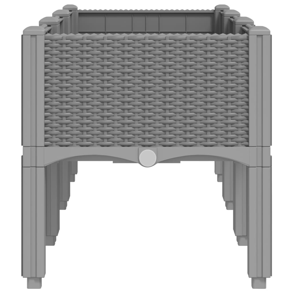Jardinera Con Patas Pp Gris Claro 120x40x42 Cm_3