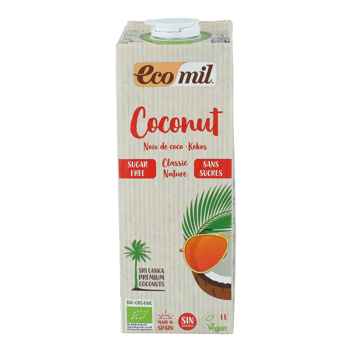 Pack 6x Bebida vegetal de Coco Classic Nature BIO Ecomil 1 L