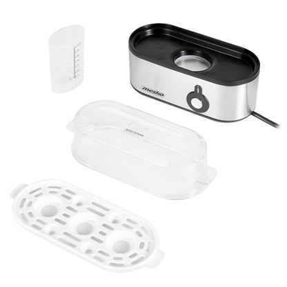 Cuece Huevos Eléctrico, 3 Huevos Cocidos, Ajuste Eléctronico Cocción, Soporte Extraíble, Sin Bpa Mesko Ms4485 Plata_1