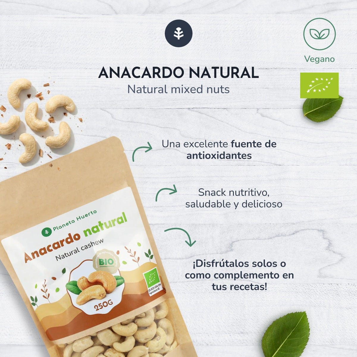 Anacardo natural ECO Planeta Huerto 1 kg