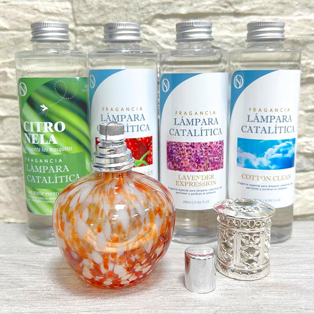 Lámpara Catalítica Drops Orange + Fragancia Mediterranean Light 200ml - Elimina Malos Olores, Impurezas Y Perfuma_5