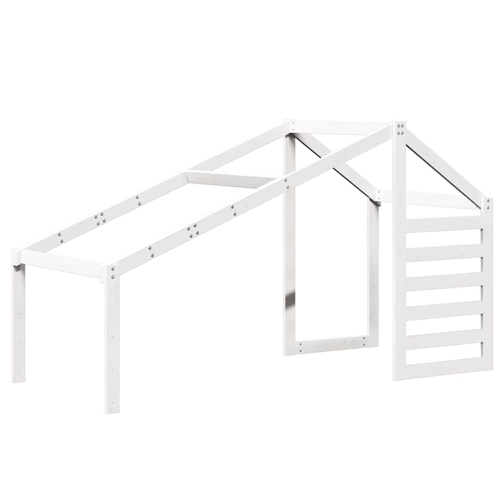 Techo De Cama Infantil Madera Maciza Pino Blanco 188x97x113 Cm_0