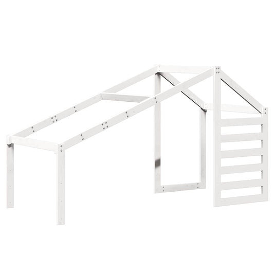 Techo De Cama Infantil Madera Maciza Pino Blanco 188x97x113 Cm_0
