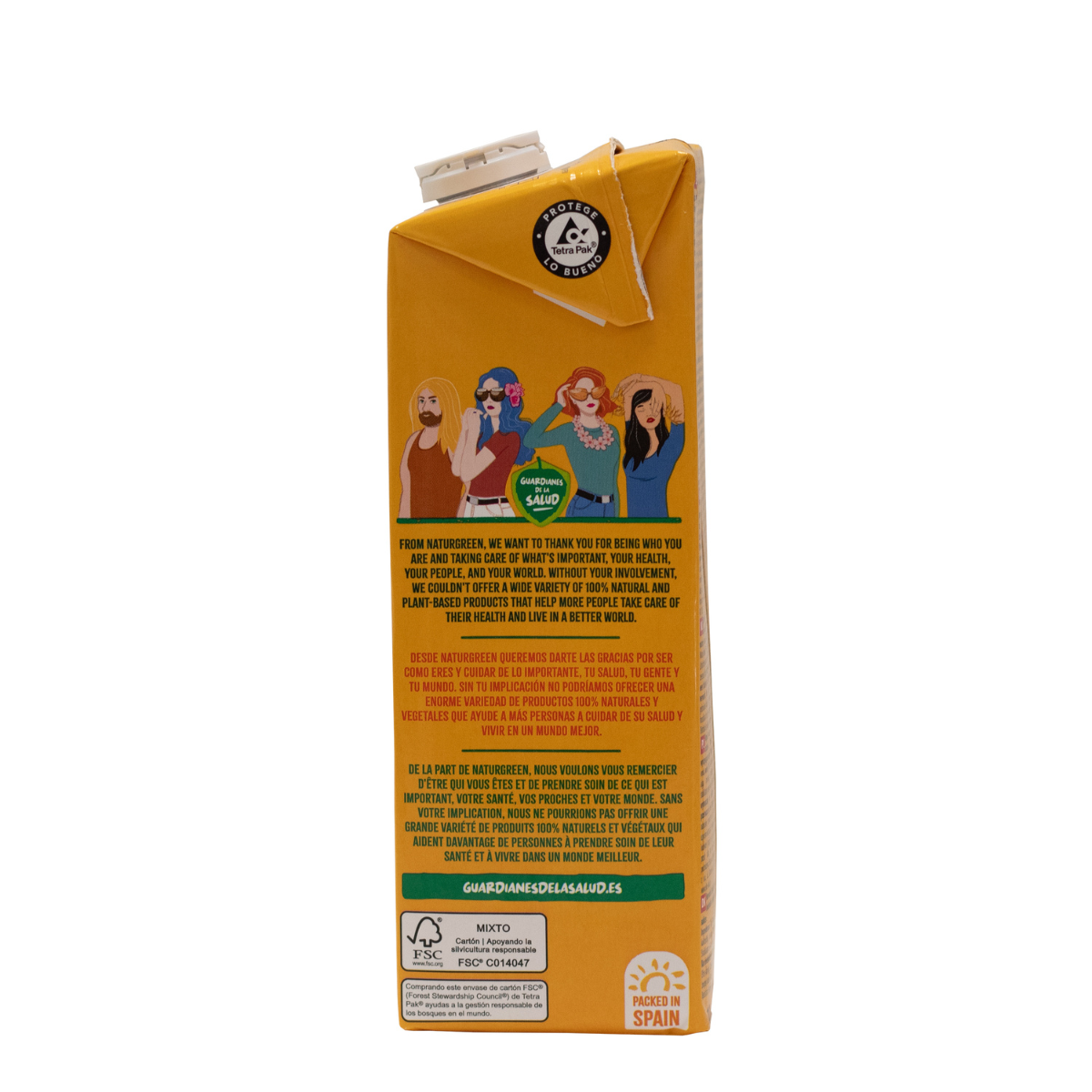 Pack 6 uds Bebida de Avena con Calcio sin azúcares añadidos Naturgreen 1 litro