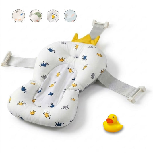 Bathby Cojín De Baño Antideslizante Con Estampado De Coronas Para Bebés, Cómodo Y Seguro_0