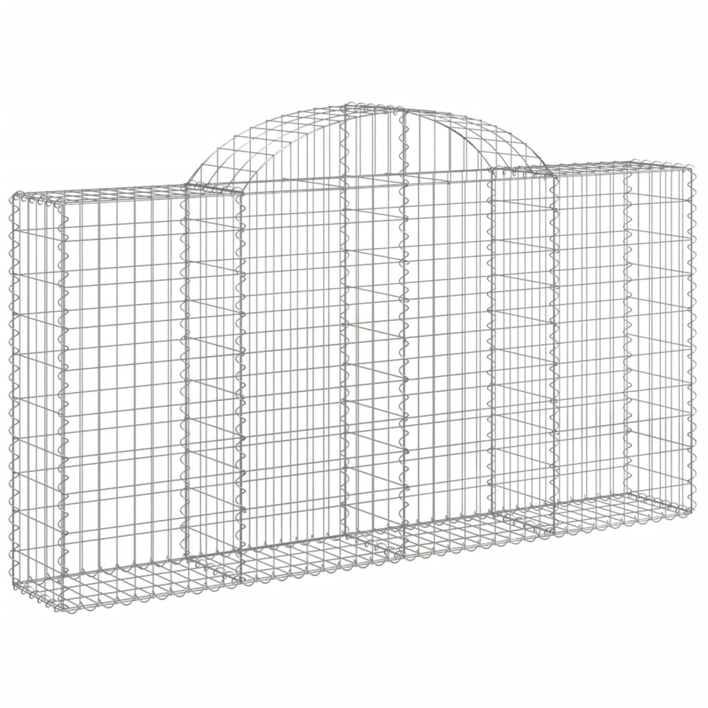 Cestas De Gaviones 7 Uds Forma De Arco Hierro 200x30x100/120 Cm_2