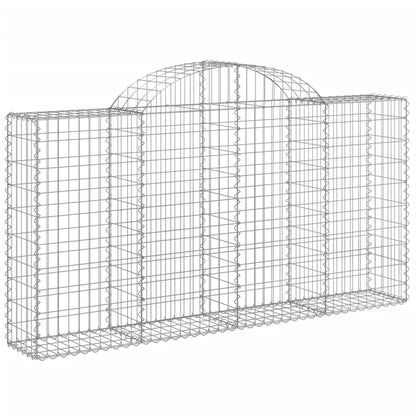 Cestas De Gaviones 7 Uds Forma De Arco Hierro 200x30x100/120 Cm_2