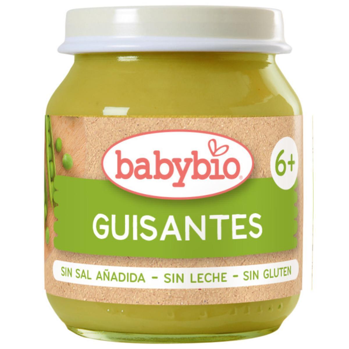 Pack 3 uds Potito guisantes Babybio 130 g
