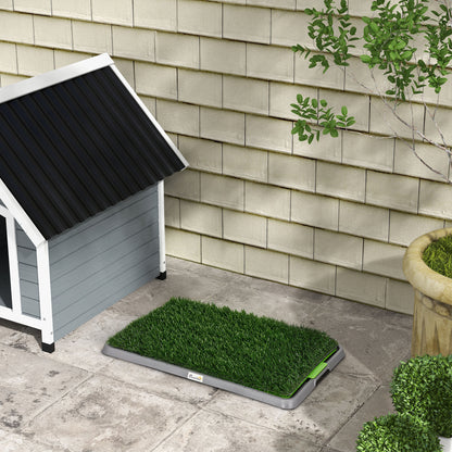Pawhut Inodoro Para Perros Con 2 Céspedes Artificiales 67x41x3,5 Cm Verde_1