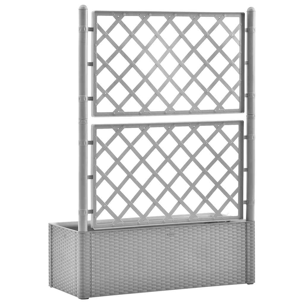 Arriate Con Enrejado Y Sistema De Riego Automático Gris_4
