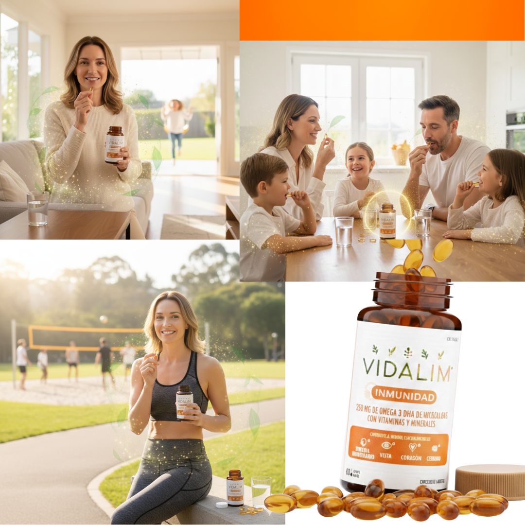 VIDALIM INMUNIDAD. Omega 3 de microalgas con DHA, Vitaminas y Minerales – 60 Cápsulas Vidalim_3