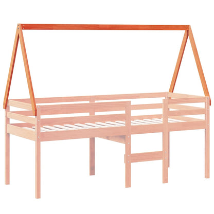 Techo De Cama Infantil Madera Maciza Pino Marrón 209x95,5x88 Cm_2
