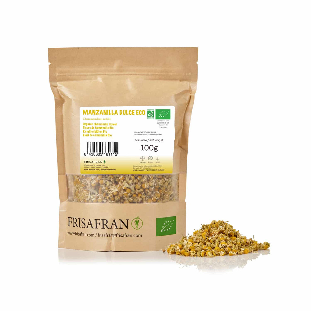 Infusión De Manzanilla Dulce A Granel Ecológica | Frisafran 100 G_0