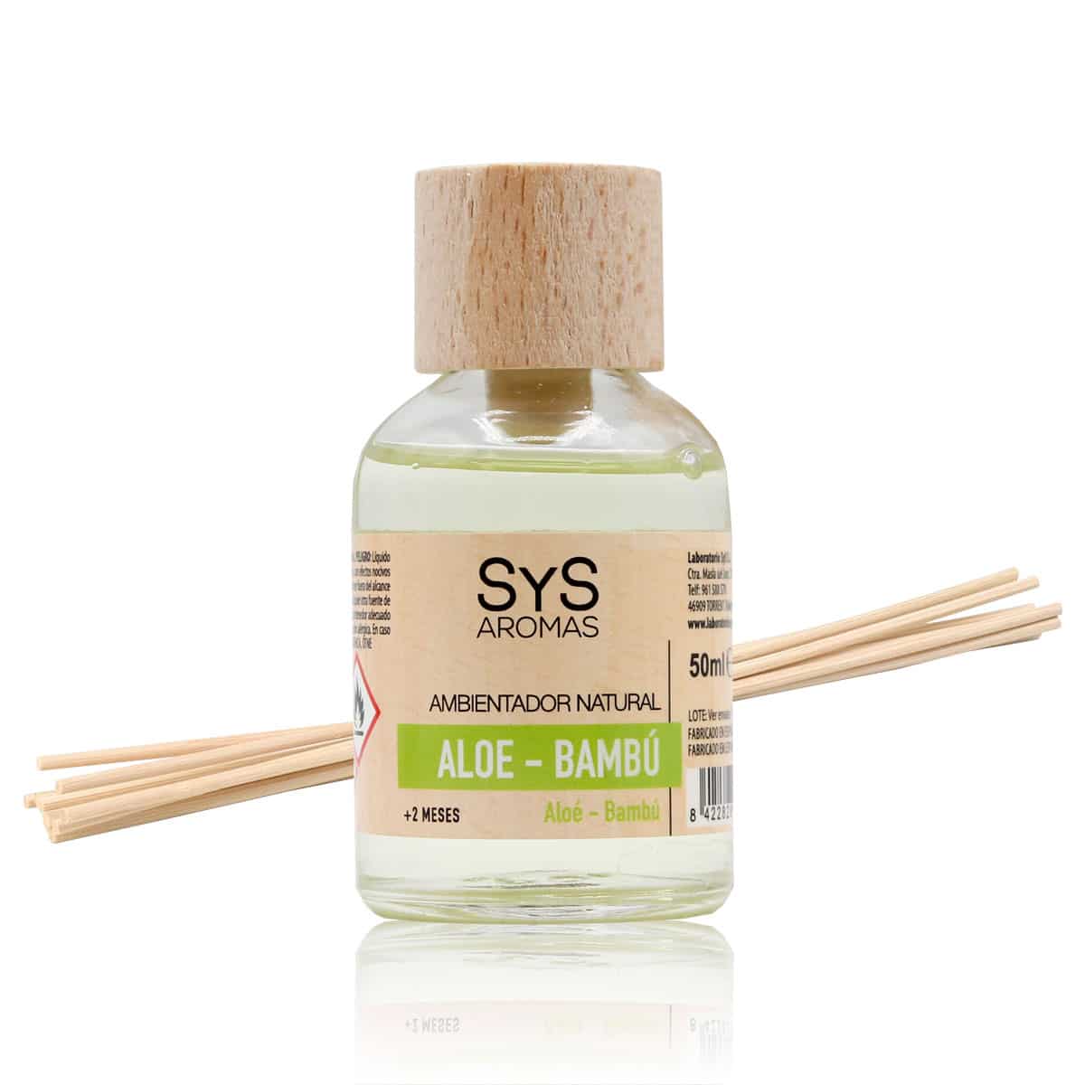 Ambientador Mikado Aloe Vera-Bambú SYS Aromas 50 ml | Aroma Fresco y Herbal | Relajante_0