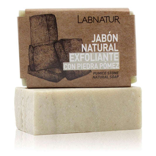 Jabón Natural Exfoliante Piedra Pómez Labnatur 100 g | Exfolia y Suaviza | Zonas Ásperas | Vegano_0
