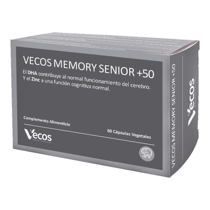 Memory Senior +50 Vecos 60 Cápsulas | Memoria Y Función Cognitiva | Dha, Fosfatidilserina Y Ginkgo_0