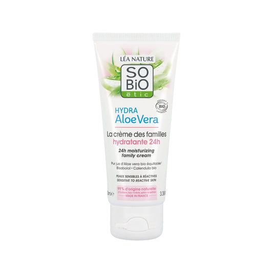 Crema familiar hidratante 24h piel sensible y reactiva Sobio 100 ml