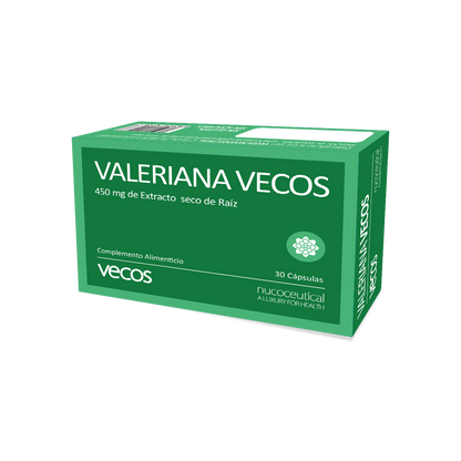Valeriana 450mg Vecos 30 Cápsulas | Conciliar Un Sueño Reparador Y Pronto_0