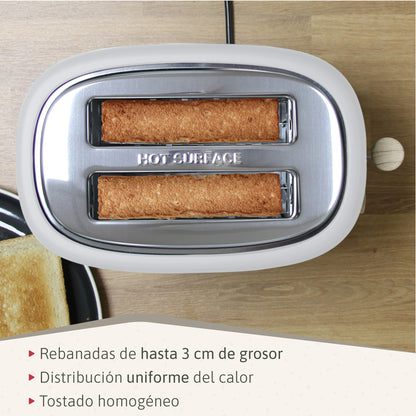 Briebe Nordic Set Tostadora Pan Ranura Ancha 2 Rebanadas + Tetera 2,3l Acero Inox, Inducción Libre Bpa,skt1177wht,blanco_4
