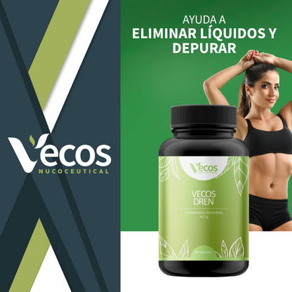 Vecos Dren Vecos 90 Cápsulas | Retención De Líquidos | Extractos Vegetales_1