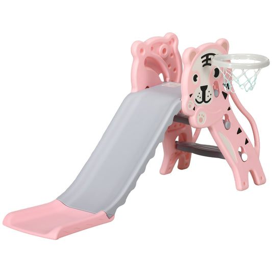 Tobogán Para Niños Aiyaplay Pe Rosa 133x60x70 Cm_0