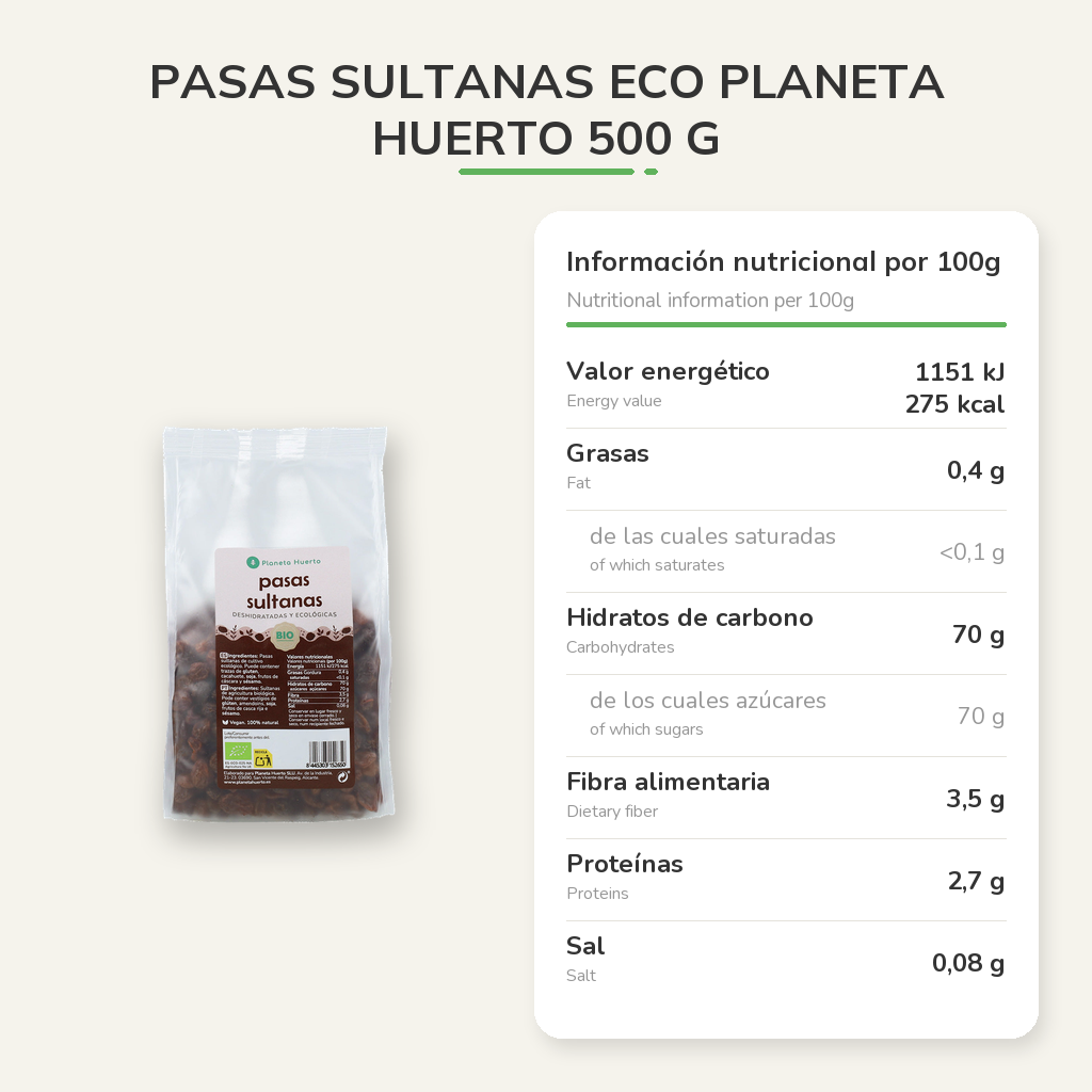Información nutricional