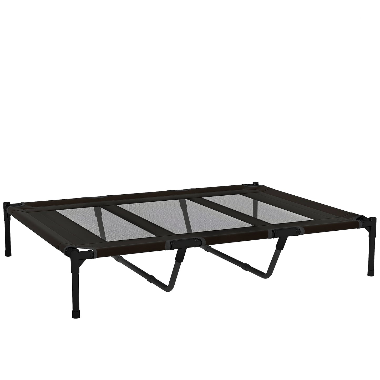Pawhut Cama Elevada Para Perros Grandes Con Bolsa De Tela Oxford Negro_0