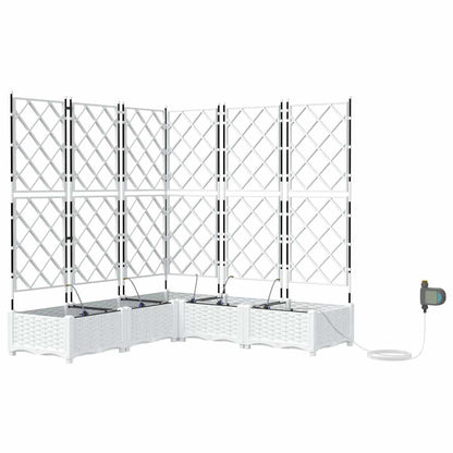 Macetero De Jardín 5 Uds. Blanco 120 X 120 X 126 Cm Pp_0