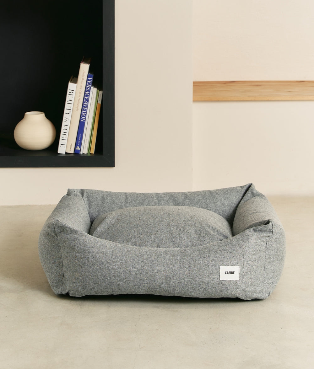 Cafide Cama De Material Reciclado Para Perro Con Tejido Basic Gris. Modelo Snozy._3