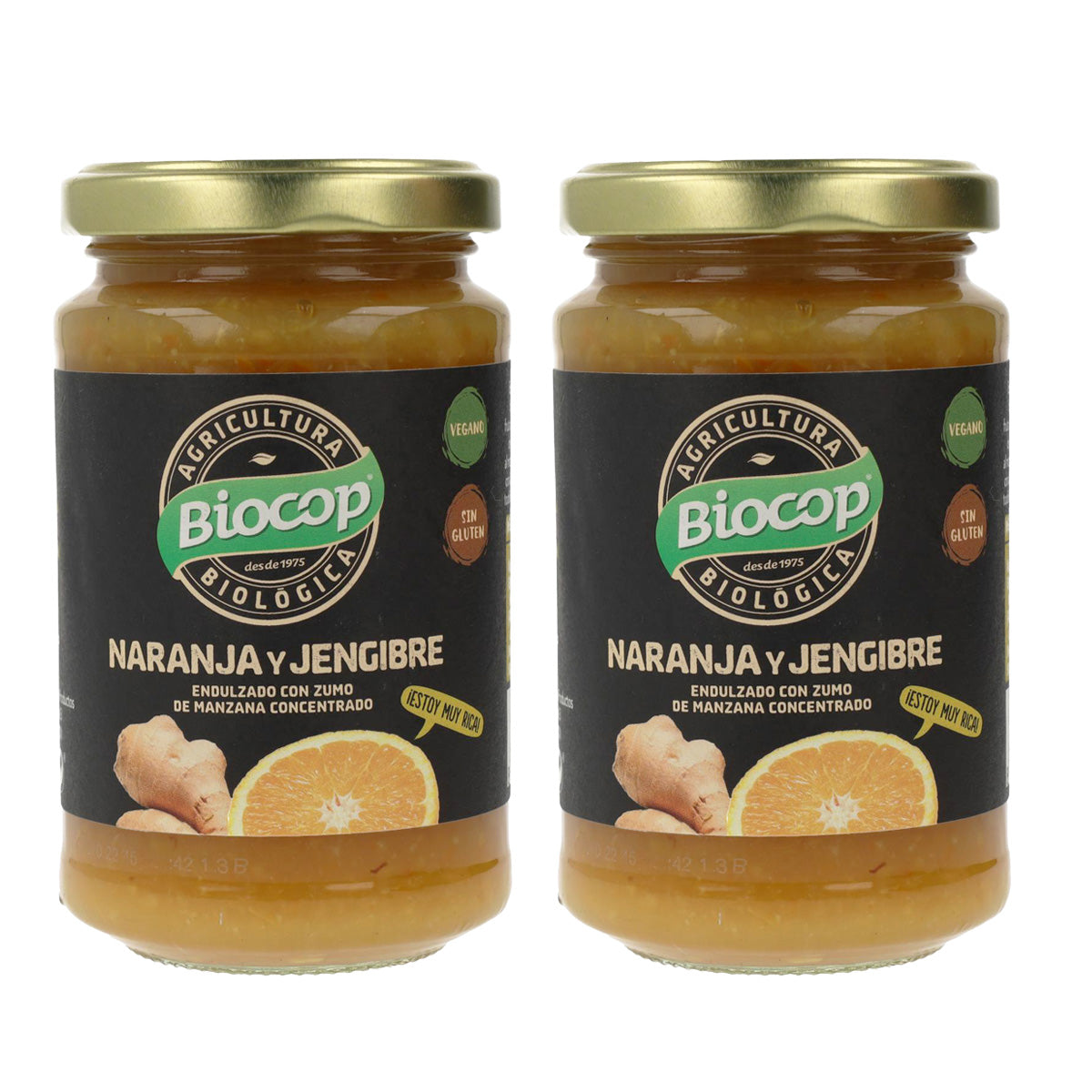 Pack 2 x Compota de Naranja y Jengibre BIO Biocop, 265 g
