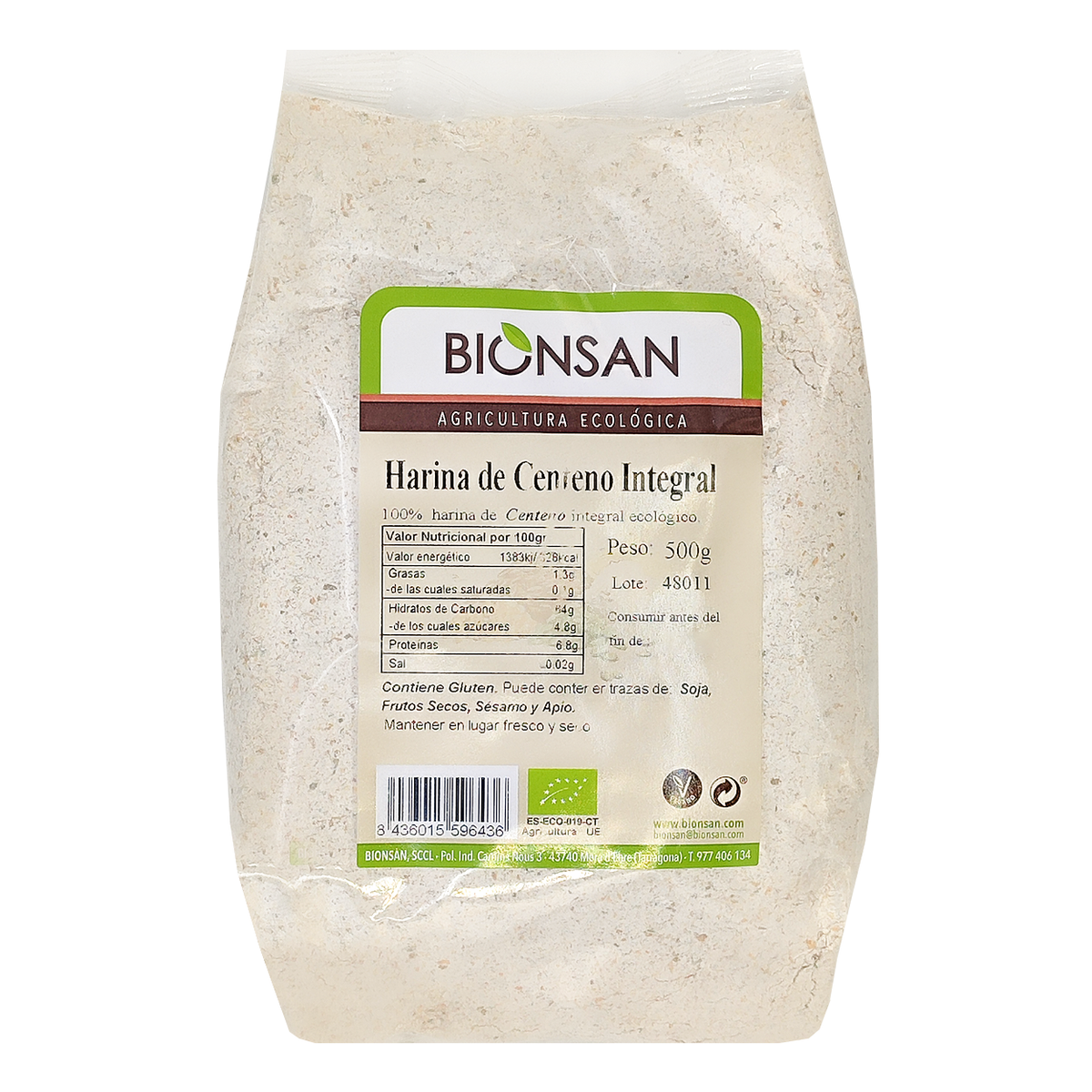 Harina De Centeno Integral Eco Bionsan 500gr_0