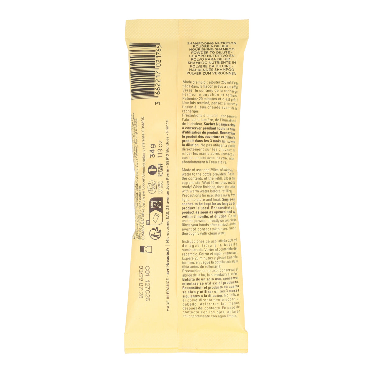 Champu nutrición a reconstituir Cabello seco Avril 285 ml