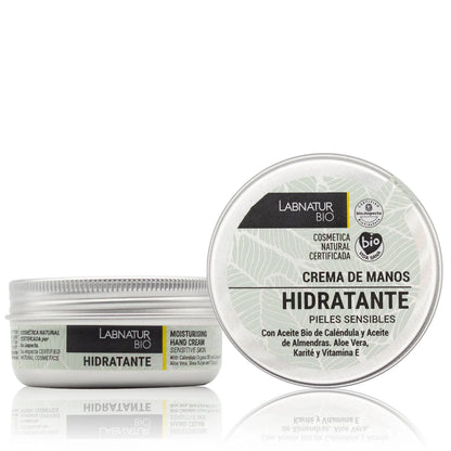 Crema de Manos para Piel Sensible Labnatur Bio 50 ml | Caléndula, Aloe Vera y Karité | Hidrata y Calma | Vegano_0
