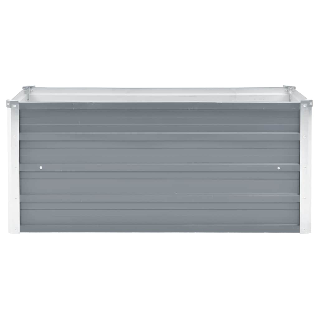 Arriate De Jardín De Acero Galvanizado Gris 100x40x45 Cm_2