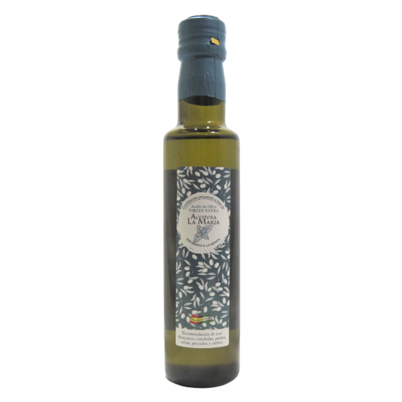 Aceite De Oliva Virgen Extra Macerado A La Menta 25 Cl Cristal_0