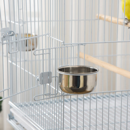 Pawhut Jaula Para Pájaros Con Ruedas 50x49x137cm Con Bandeja Extraíble Comederos_3
