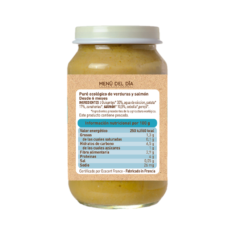 Tarrito Verduras y Salmón (a partir de 6 meses) babybio 200g