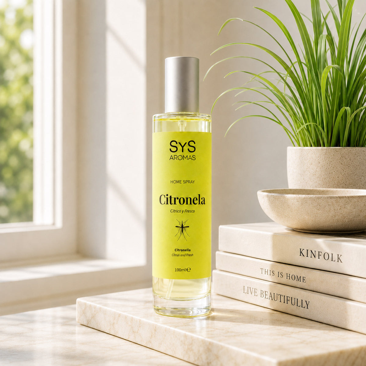 Ambientador Pulverizador Citronela Origins SYS Aromas 100 ml | Aroma Cítrico y Herbal | Refrescante_1