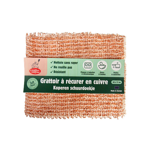 Estropajo grande de cobre de La Droguerie écologique 20x17 cm