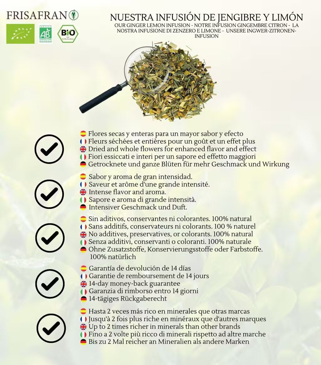 Infusión De Jengibre-limón |pirámides | Calidad | Frisafran 30 Uds_4